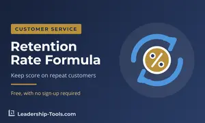 customer retention formula hero: circling arrows around a gold percent sign