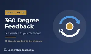step 4 360 degree feedback hero: two arrows circling a center point