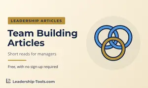 team building articles hero: three linked rings, one gold