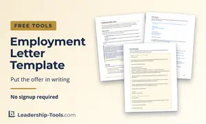 free employment letter template with the offer letter and a completed offer for a salaried role