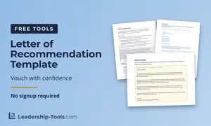 free letter of recommendation template with the letter version and a completed recommendation for an employee