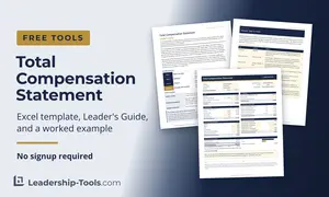 Total compensation statement template, Leader's Guide, and worked example