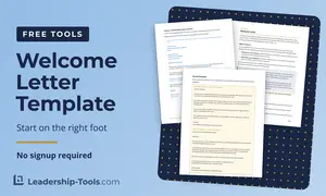 free welcome letter template with the new customer version and a completed welcome letter