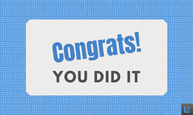 Congratulations recognition card