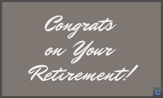 Congrats On Your Retirement card