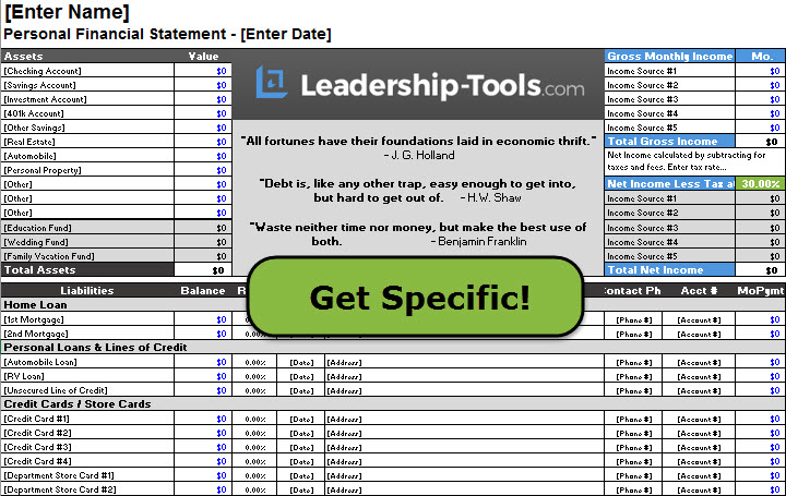 Financial Inventory Template from www.leadership-tools.com