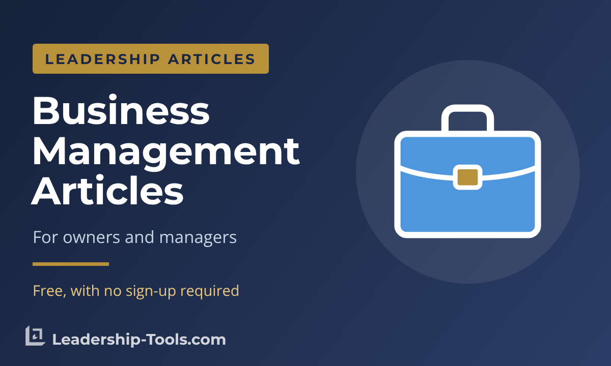 Business Management Articles | Leadership-Tools business management articles hero: a briefcase with a gold clasp