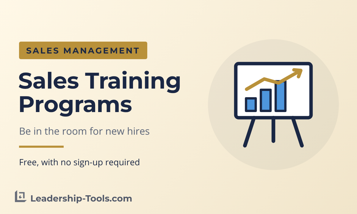 sales training programs hero: an easel with a rising gold trend line