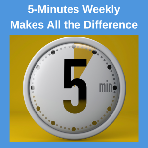 5 minute weekly ritual for achieving your goals
