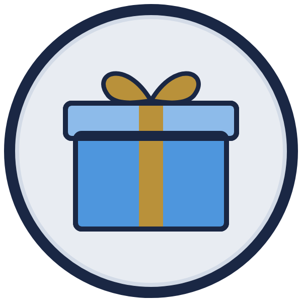 my favorite things recognition tool icon: a wrapped gift