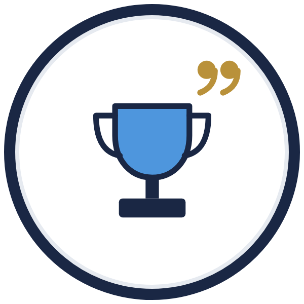 achievement quotes icon: a trophy