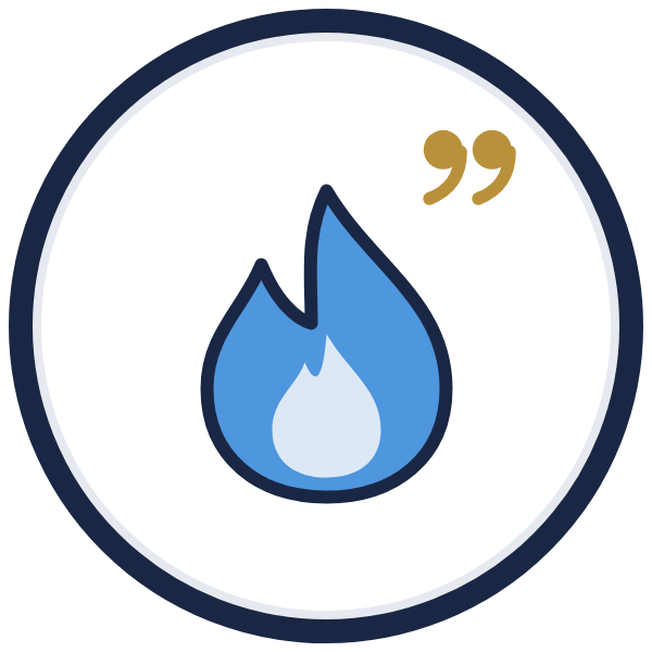 passion quotes icon: a flame