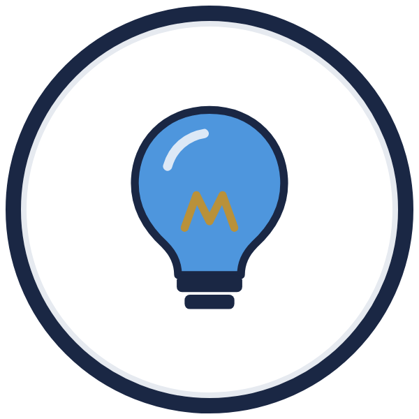 step 2 leadership definition icon: a lightbulb