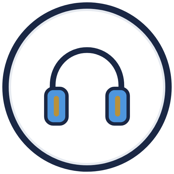 step 7 develop leadership qualities icon: headphones