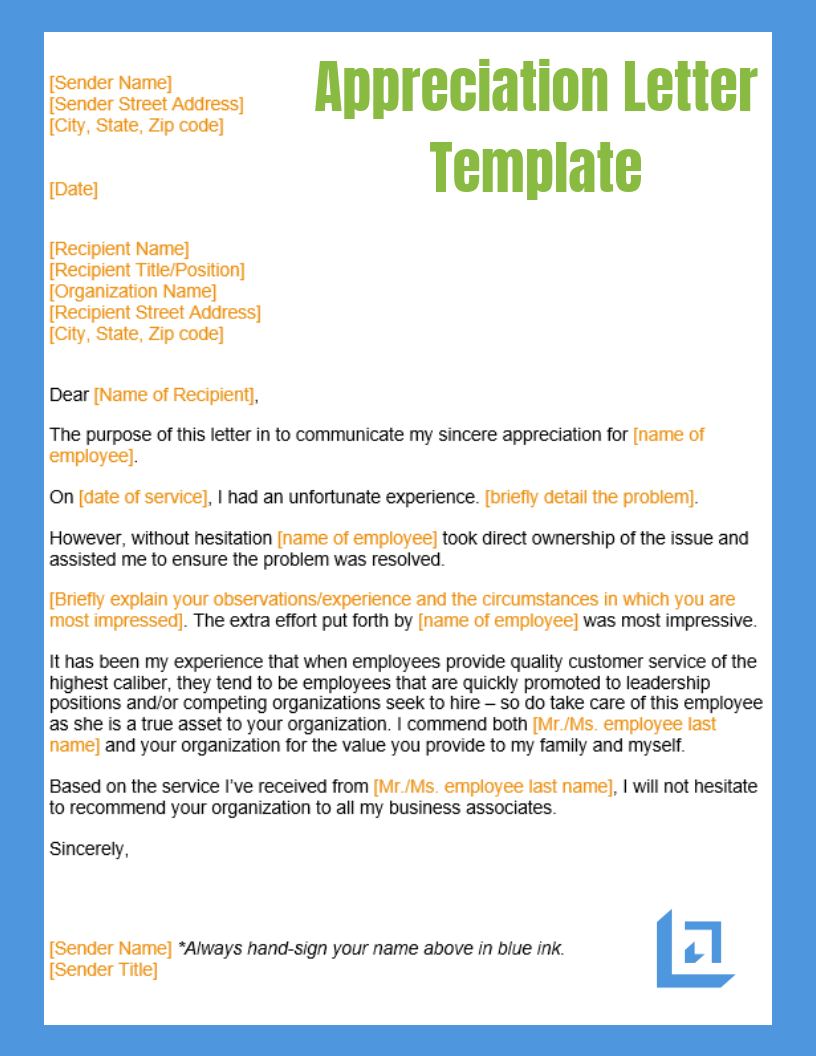 Sample Letter Of Appreciation To Employee