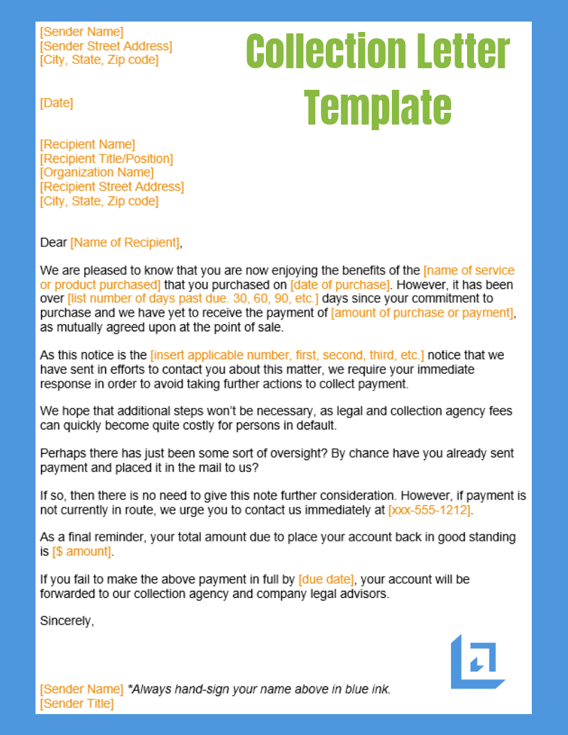 Collections Letter Template Final Notice from www.leadership-tools.com