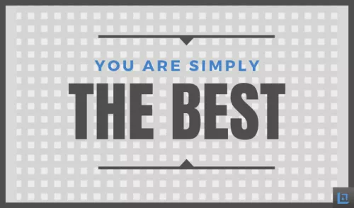 You Are Simply The Best recognition card
