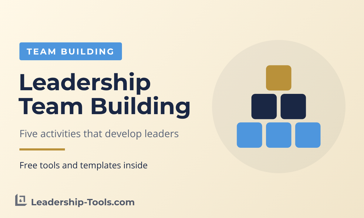 leadership team building article hero: building blocks stacked into a pyramid with one block on top