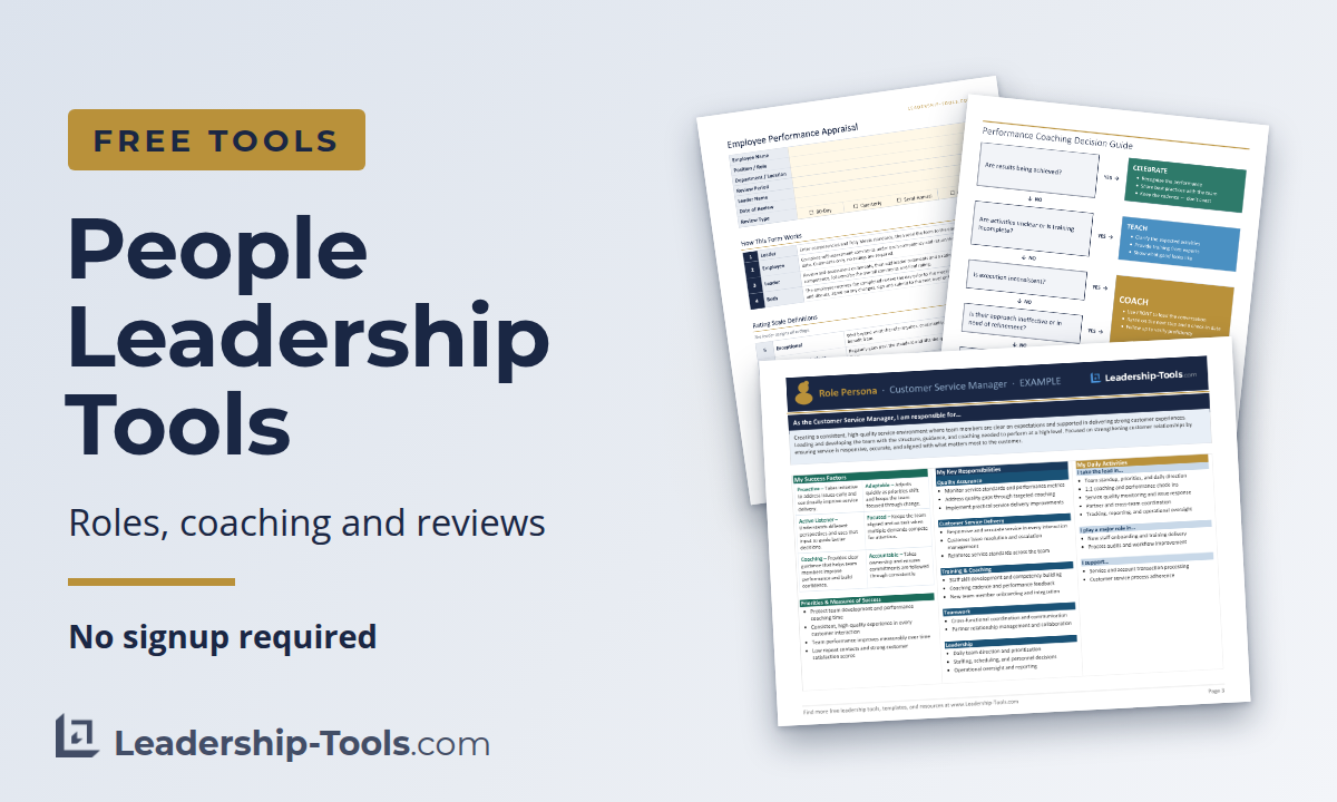 free leadership tools and templates for managing people